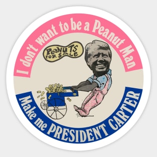 JIMMY CARTER ))(( Vintage Presidential Peanut Man Campaign Sticker